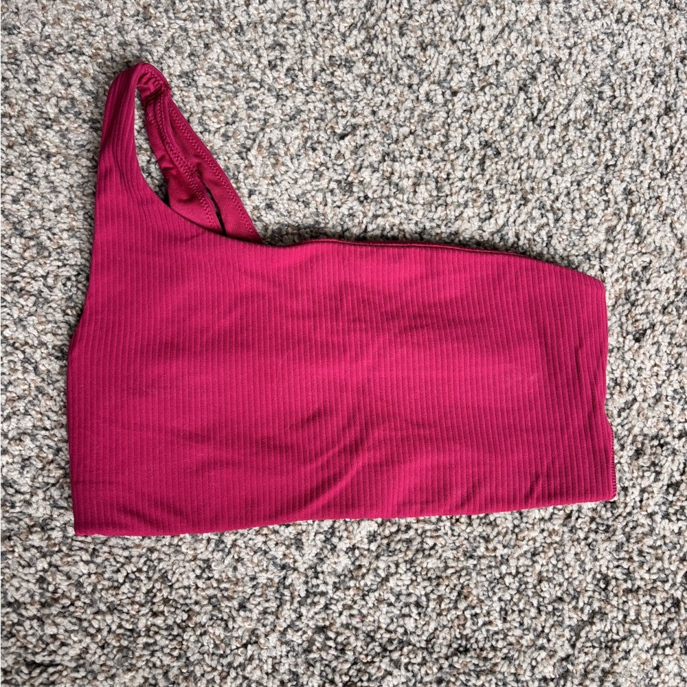 Lululemon one shoulder ribbed bra size 6
